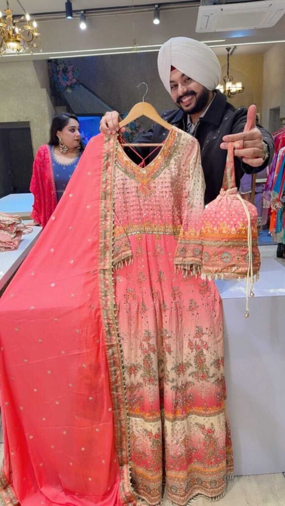 Level Amrita Royal Turquoise Designer Suit Set