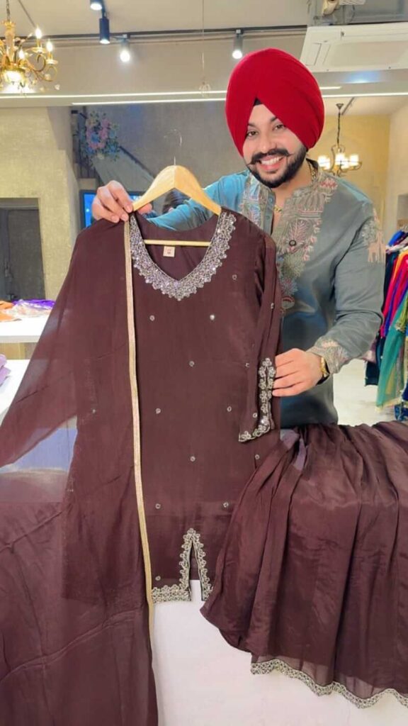 Level Amrita Chocolate Royale Designer Suit Set