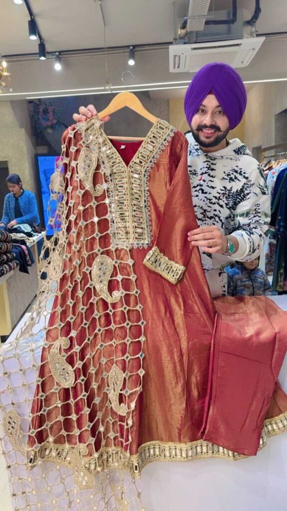 Level Amrita Royal Saffron Designer Suit Set